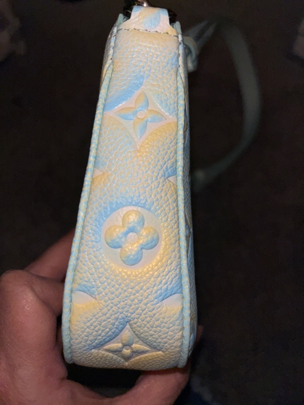 Louis Vuitton Mint and Pastel Yellow Monogram Mini Pochette - Picture 2 of 11
